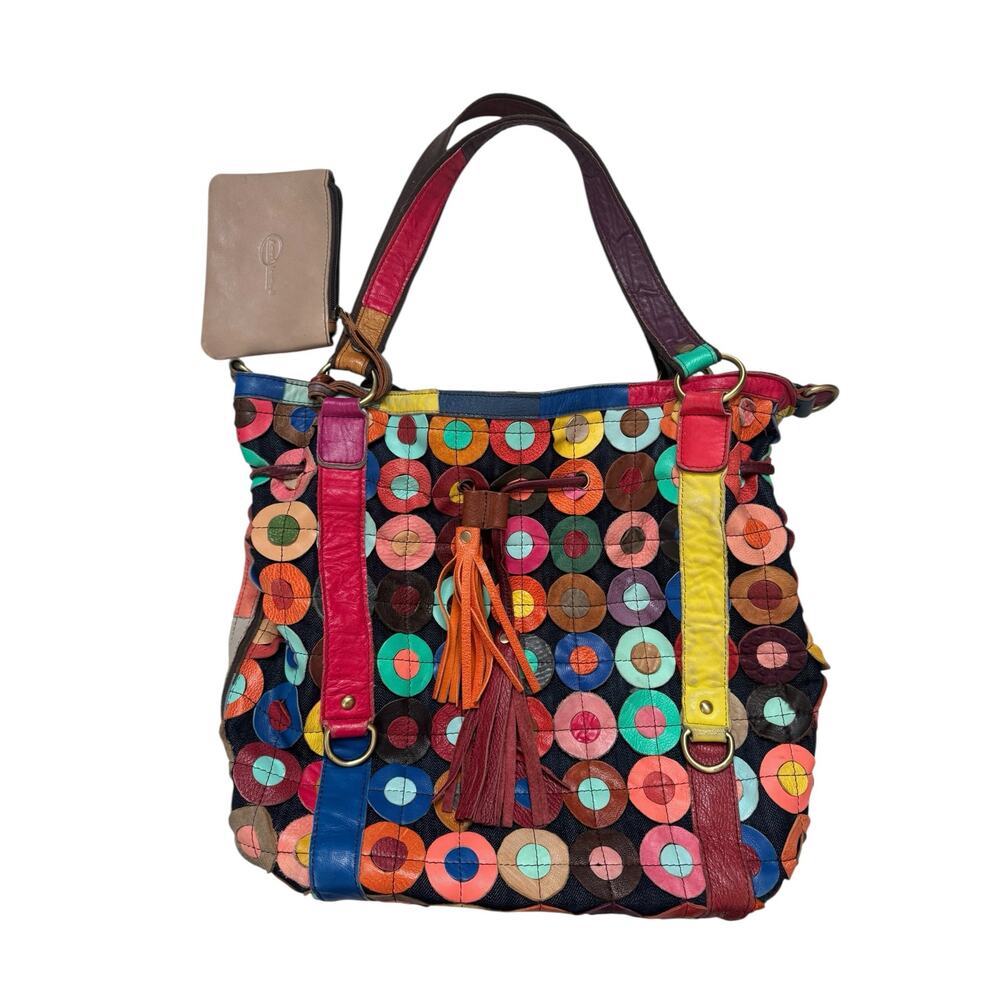 Ameri Leather Lloyd Leather Tote Boho Purse Lambs… - image 1